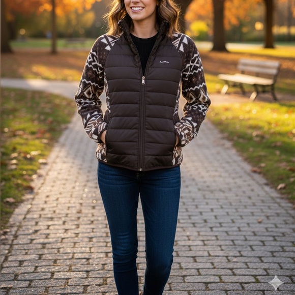 Ralph Lauren Jackets & Blazers - Ralph Lauren Active Tribal Aztec Full Zip Fleece Jacket Brown S size